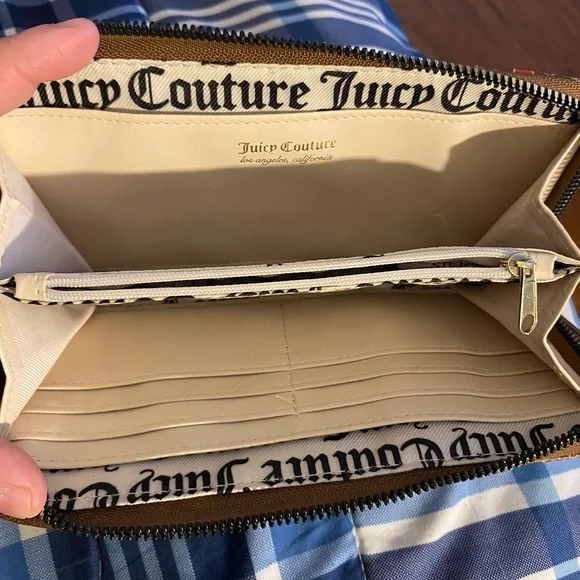 Juicy Couture Brown Wallet with Red Heart Accents - Picture 2 of 2